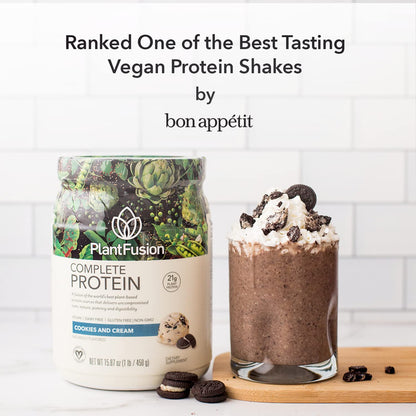 PlantFusion Complete Vegan Protein Powder - Plant Based Protein Powder with BCAAs