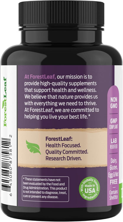 ForestLeaf Glucosamine Chondroitin MSM Joint Supplement Complex - 1200mg - 120 Caps