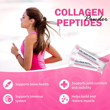 NATURE TARGET Multi Collagen Peptides Powder, 30 Stick Packs | Type I, II, III, V, X, Enhanced Absorption Hydrolyzed, With Prebiotics, Sugar-Free, Skin Hair Nail & Joint Support, Non-GMO
