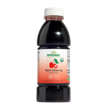 Dynamic Health Organic Tart Cherry Juice, Unsweetened 100% Juice Concentrate, Antioxidants Supplement, No Sweeteners or Additives, Vegan, Gluten Free, BPA Free (32oz)