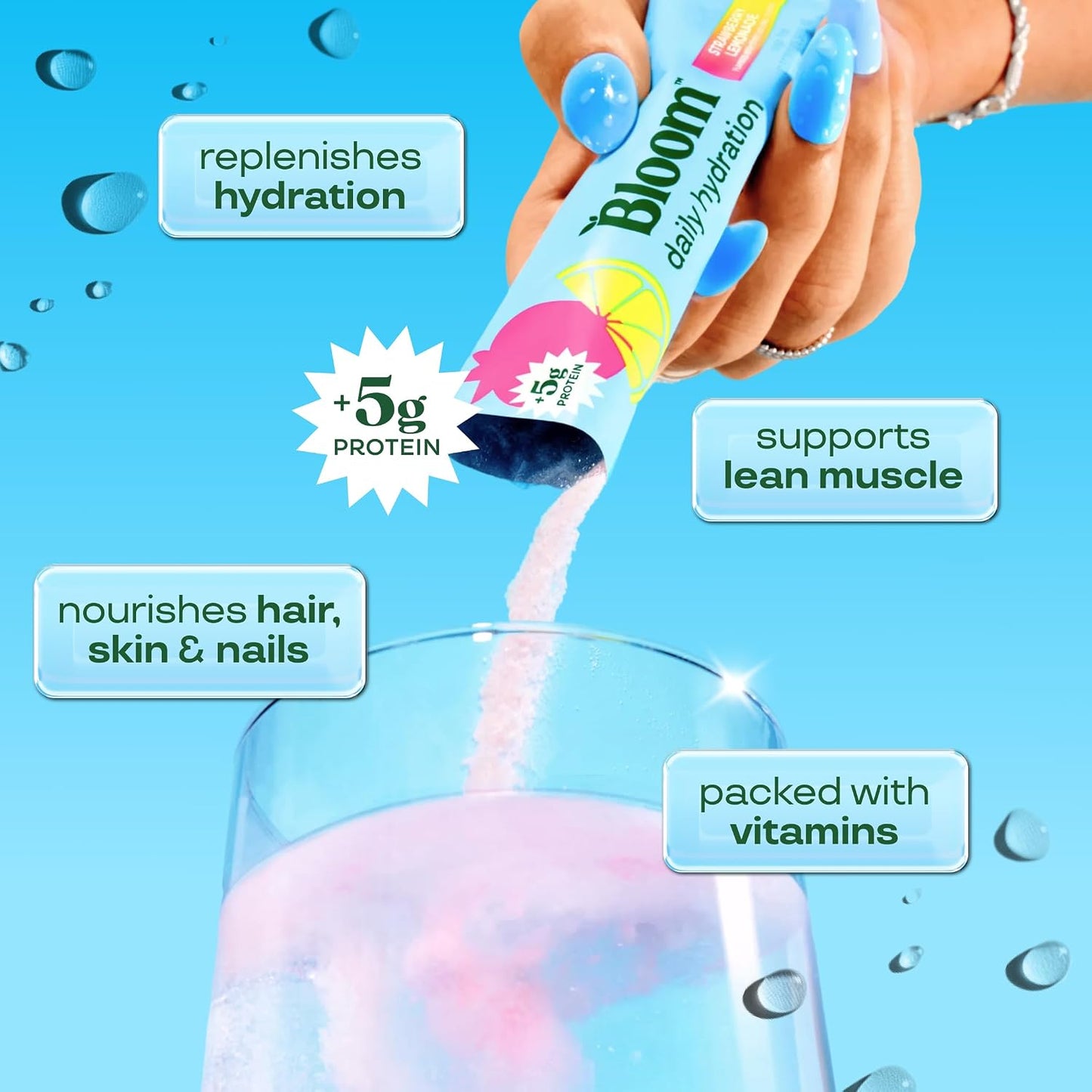 Bloom Energy Sticks RaspberryLemonade and Hydration Sticks Strawberry Lemonade Bundle