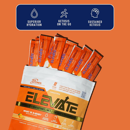 MCT & BHB Exogenous Ketones Drink Mix Packets - Real Ketones Elevate Keto Electrolytes