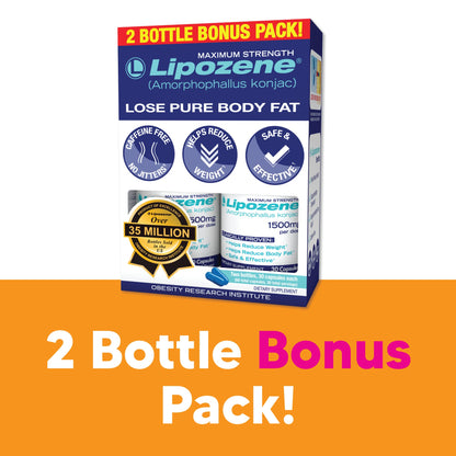 Lipozene Diet Pills - Weight Loss Supplement - Appetite Control - Two Bottles of 30 Capsules