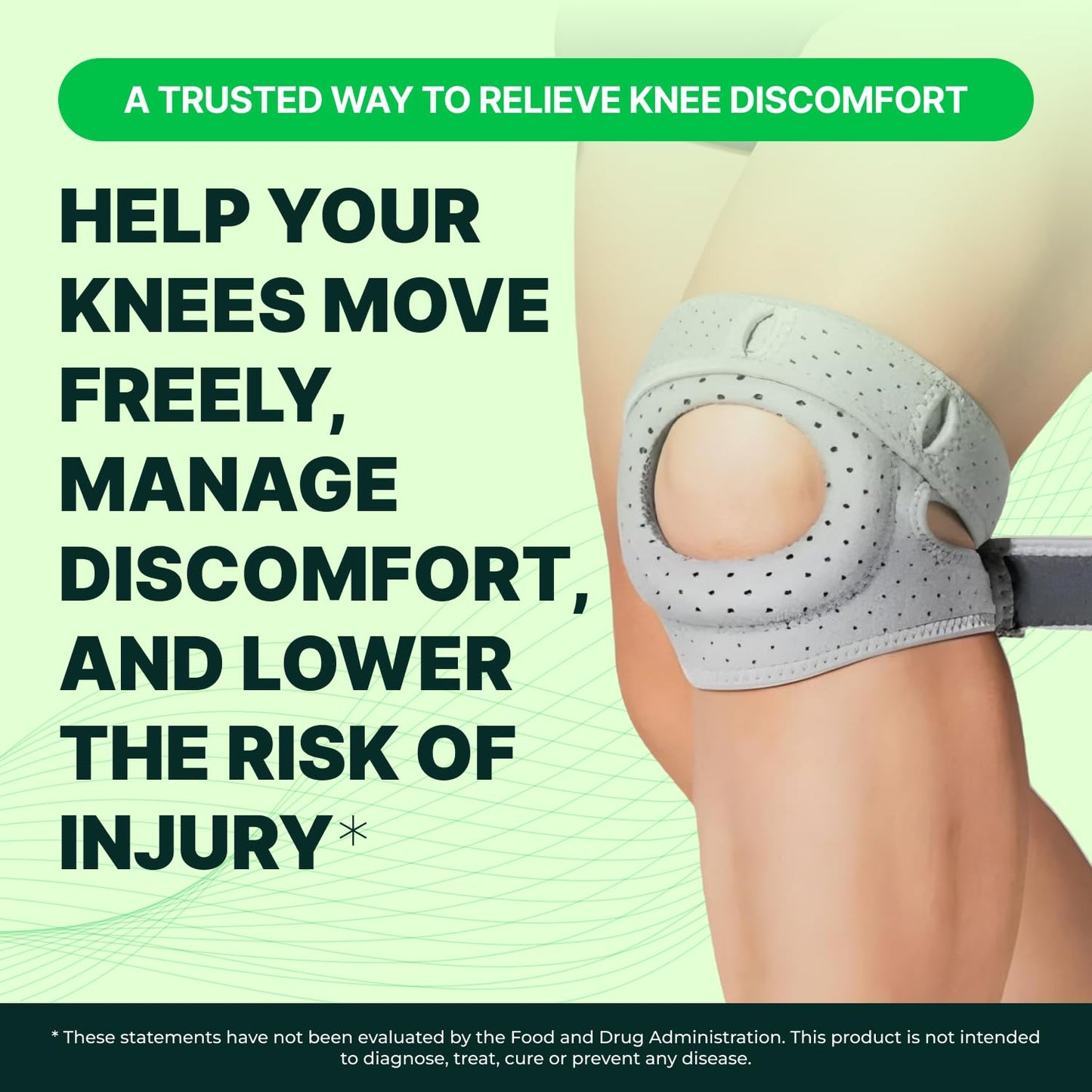 Wellnee Knee Brace with Silicone Padding - Wellknee Compression Sleeve for Men & Women - Joint Support that Massages & Boosts Circulation During Walking, Running & Exercise