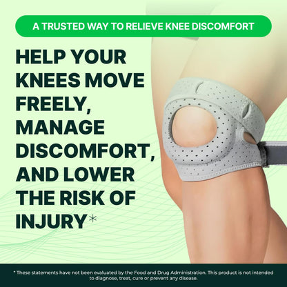 Wellnee Knee Brace with Silicone Padding - Wellknee Compression Sleeve for Men & Women - Joint Support that Massages & Boosts Circulation During Walking, Running & Exercise