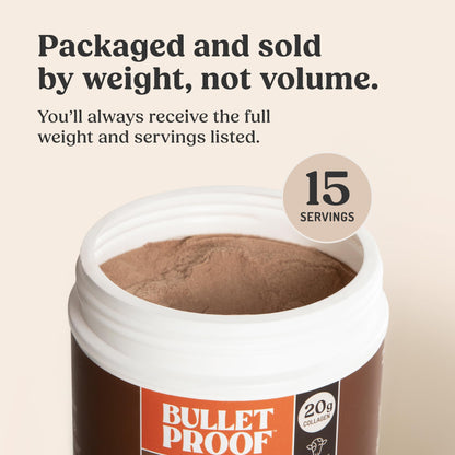 Bulletproof Unflavored Collagen Peptides Powder, 20g Grass-Fed Collagen Protein and Amino Acids for Skin, Bones and Joints, 17.6 Ounces