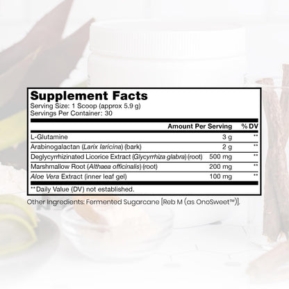 Pure Therapro Rx Leaky Gut Defense - Gut Health Supplement with L-Glutamine, Licorice Root Extract, Marshmallow Root, Aloe Leaf, Larch Arabinogalactan - Made in USA - 30 Servings Powder