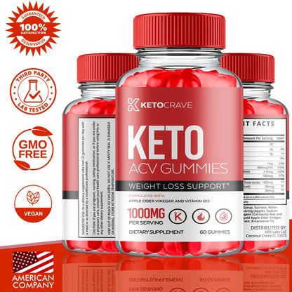 Keto Crave ACV Gummies, KetoCrave Keto ACV Gummies Advanced Weight Loss 1000MG