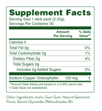 Nature's Sunshine Chlorophyll Stick Packs: Supercharge Your Detox and Boost Gut Health in Convenient, Delicious Stick Packs (Crisp Apple)