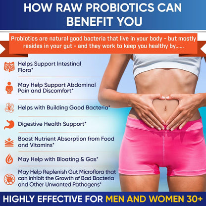 Wholesome Wellness Organic Probiotics 100 Billion CFU + Grass Fed Desiccated Beef Liver Capsules Bundle