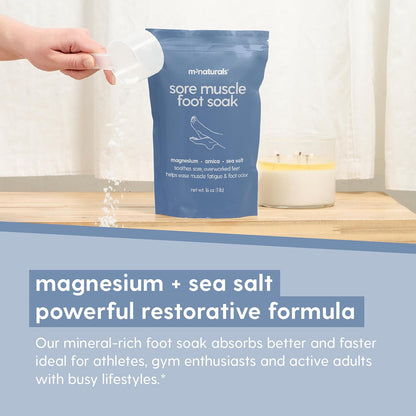 Sore Muscle Foot Soak with Arnica, Eucalyptus & Peppermint,16 oz by M3