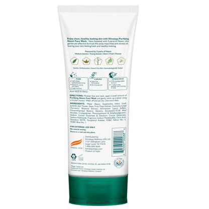 Himalaya Purifying Neem Face Wash With Neem & Turmeric, 5.07 oz, 2 Pack