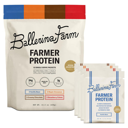 Grass Fed Whey Protein Powder, Vanilla Bean, 24g Protein with Collagen Peptides, Bovine Colostrum, Hemp Hearts & Prebiotic Fiber, No Added Sugar or Artificial Ingredients, 20 Servings