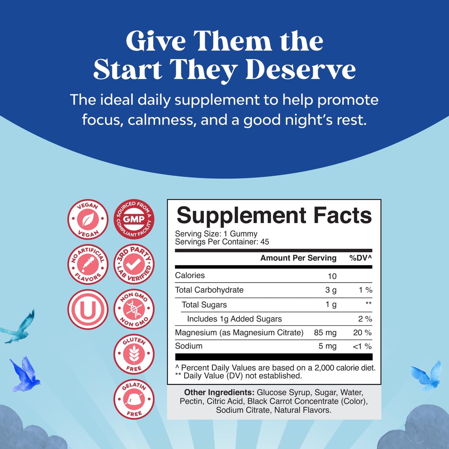 Kids Magnesium Gummies - Calm Relaxing Mg Citrate Supplement with Raspberry Flavor - Calm Magnesium Supplement for Nerve Health Muscles & Healthy Heart Support - Mag Citrate Gummies - 90 Count