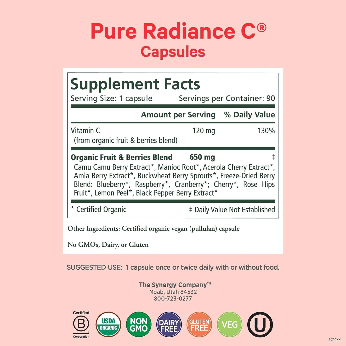 PURE SYNERGY Immediate Immune Support Bundle | Organic Vitamin C Supplement | Zinc Supplement Made with Whole Foods | Rapid Herbal Formula with Echinacea Extract | Non-GMO and Organic Ingredients
