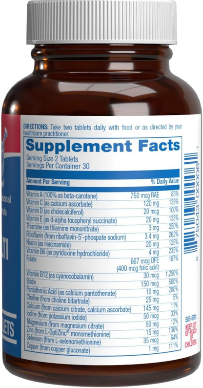 Iron Free Multivitamin for Women 50 and Over - Gentle Easy to Digest Over 50 Multivitamin for Men & Women with 30 Nutrients for Comprehensive Wellness & Immune Support - Made in The US - 30 Servings