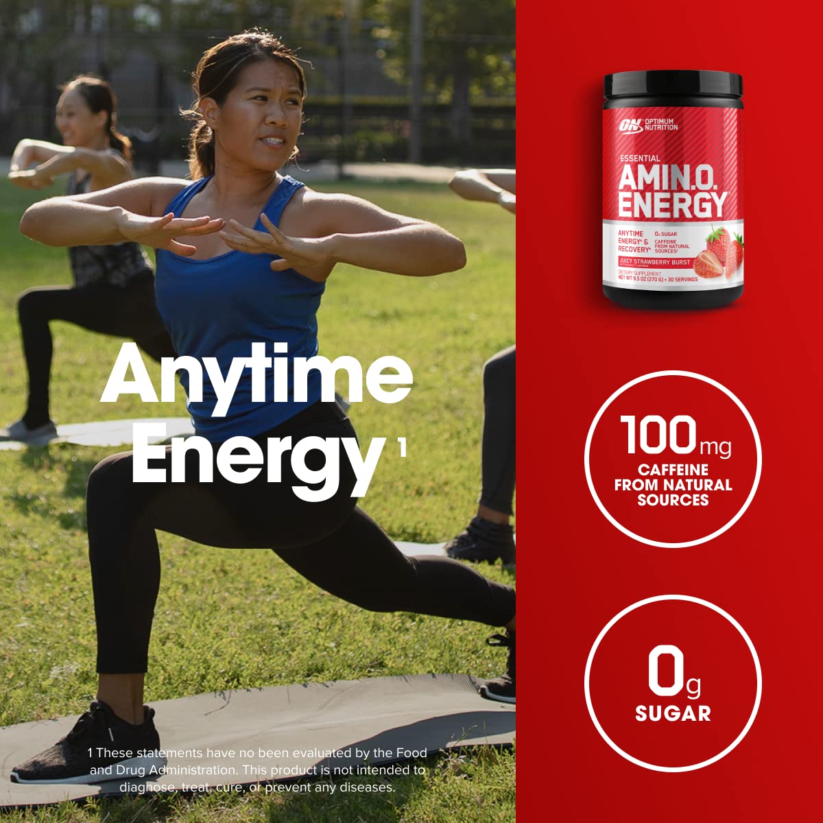 Optimum Nutrition Amino Energy - Pre Workout with Green Tea, BCAA, Amino Acids