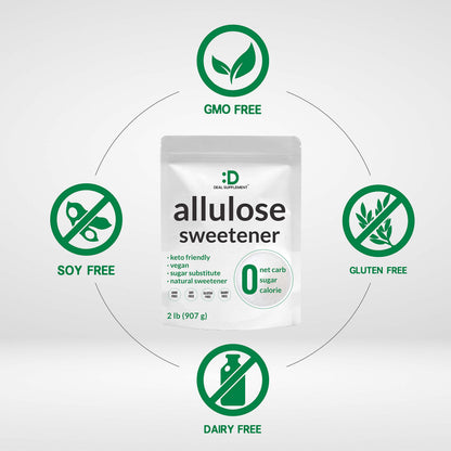 Allulose Sweetener 6 Pounds – Natural Sugar Substitutes, No Aftertaste – Keto Friendly, Vegan, Zero Net Carb, Zero Calorie – Great for Cooking & Baking