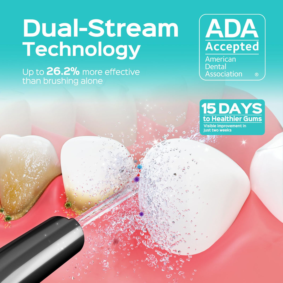 COSLUS ADA Accepted C50 Water Dental Flosser, 4 Modes 5 Power Levels, Pink