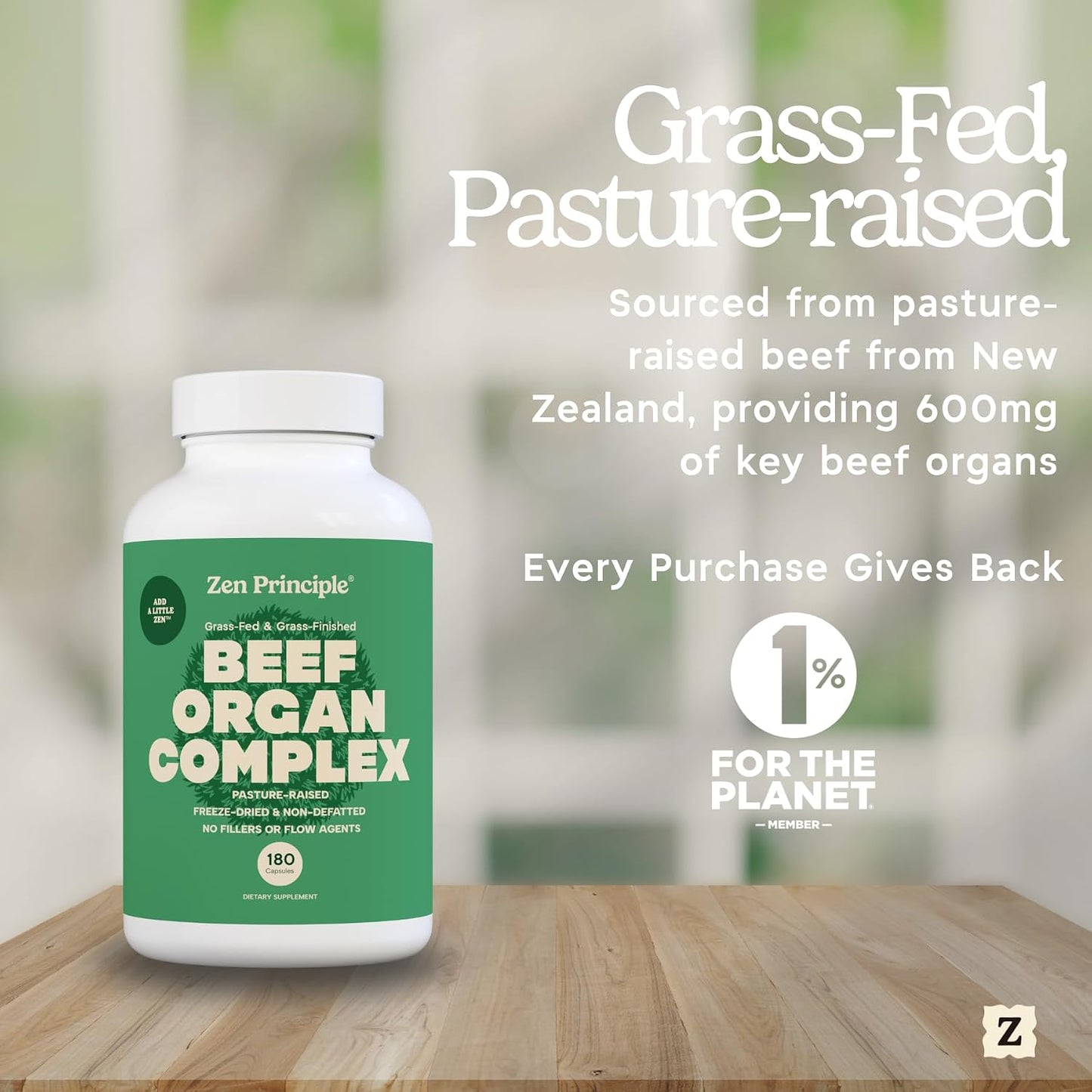 Zen Principle Grass Fed Beef Organs Supplement – Desiccated Liver, Heart, Kidney, Pancreas, Spleen, Intestine & Tripe/Stomach – Grass-Fed & Grass-Finished on the Natural Pastures of New Zealand 2-Pack