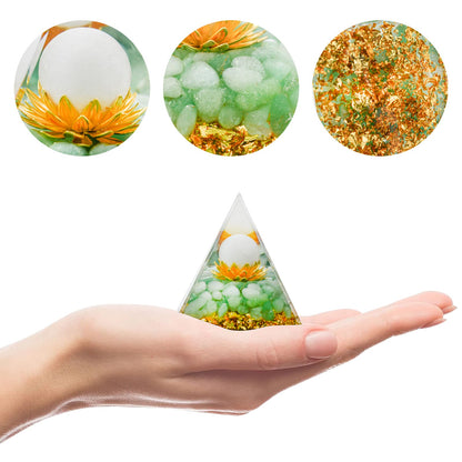 MrMrKura Orgone Pyramids Orgone Energy Pyramid Flower of Life Crystals Organite Obsidian