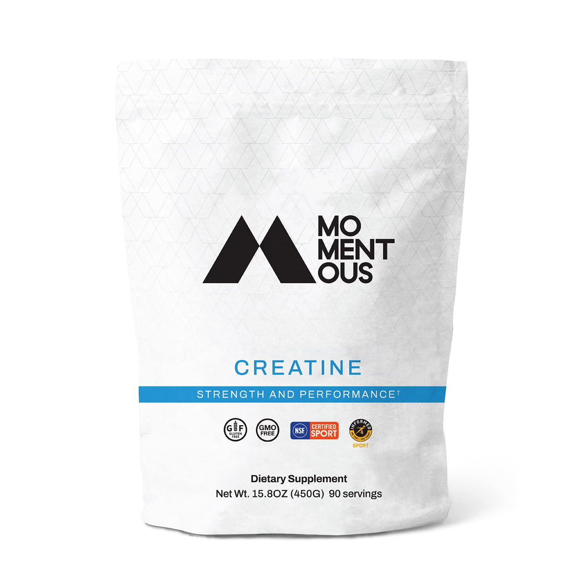 Momentous Creatine, Creapure Performance Creatine Monohydrate Powder 5 Grams 