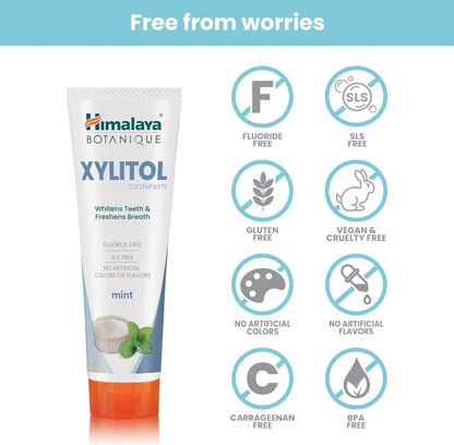 Himalaya Botanique Xylitol Fluoride-Free Toothpaste, Mint Flavor, 4 oz