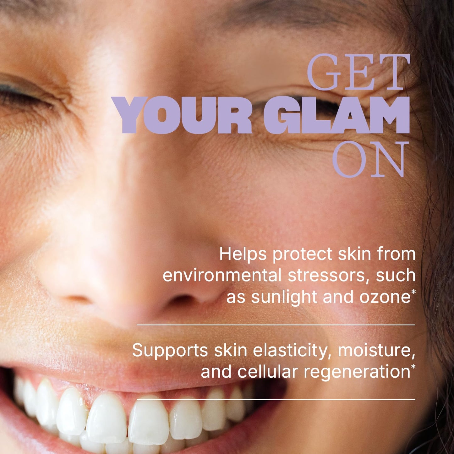 Swisse Glow Skin Glam Bites – Collagen Peptides, Hyaluronic Acid & Sea Moss – Supports Skin Elasticity & Hydration – Zero Sugar Gummies for Adults – Blueberry Lavender Flavor, 60 Count