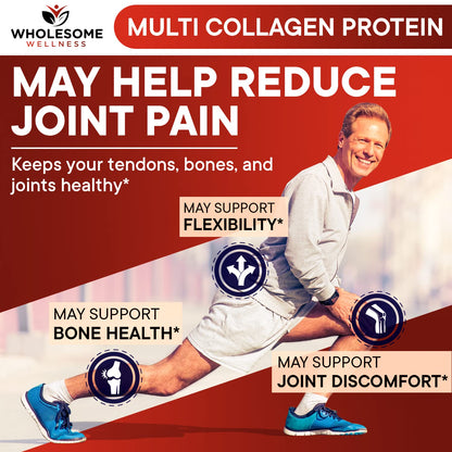 Multi Collagen Protein Powder Hydrolyzed (Type I II III V X) Grass-Fed All-in-One Super