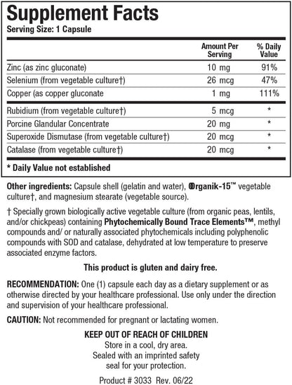 BIOTICS RESEARCH GTA-Forte® – Endocrine Glands Support, Promotes Optimal Hormonal Balance, Contains Porcine Glandular, Phytochemically Bound Trace Elements™ Zinc, Selenium, Copper, Rubidium 90 Caps