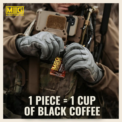 MEG Military Energy Gum, Multi Flavors | Caffeine Gum - Pack of 3, 15 Count