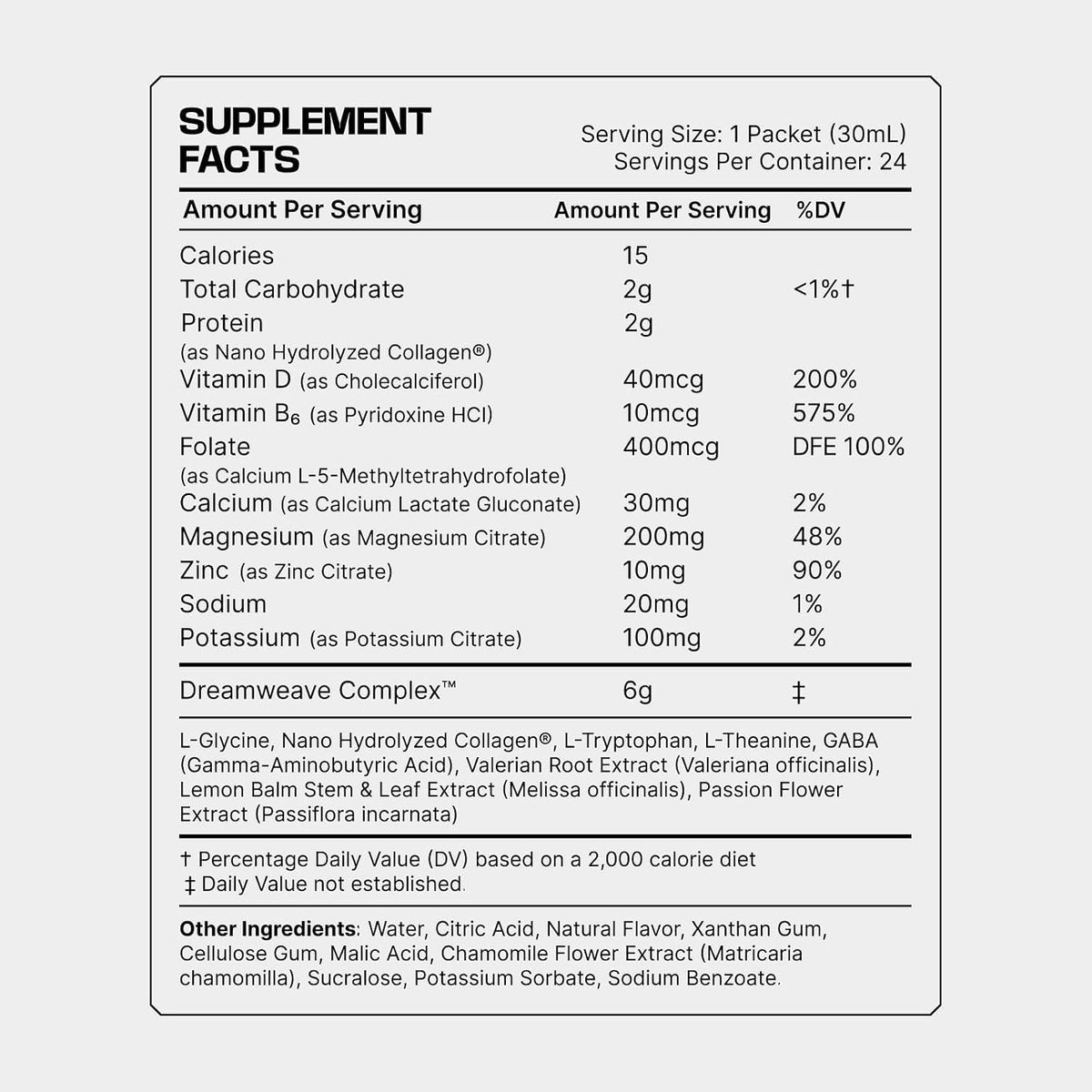 Frog Fuel Reset Liquid Sleep Supplement Shot, Chamomile Honey, 24 pk