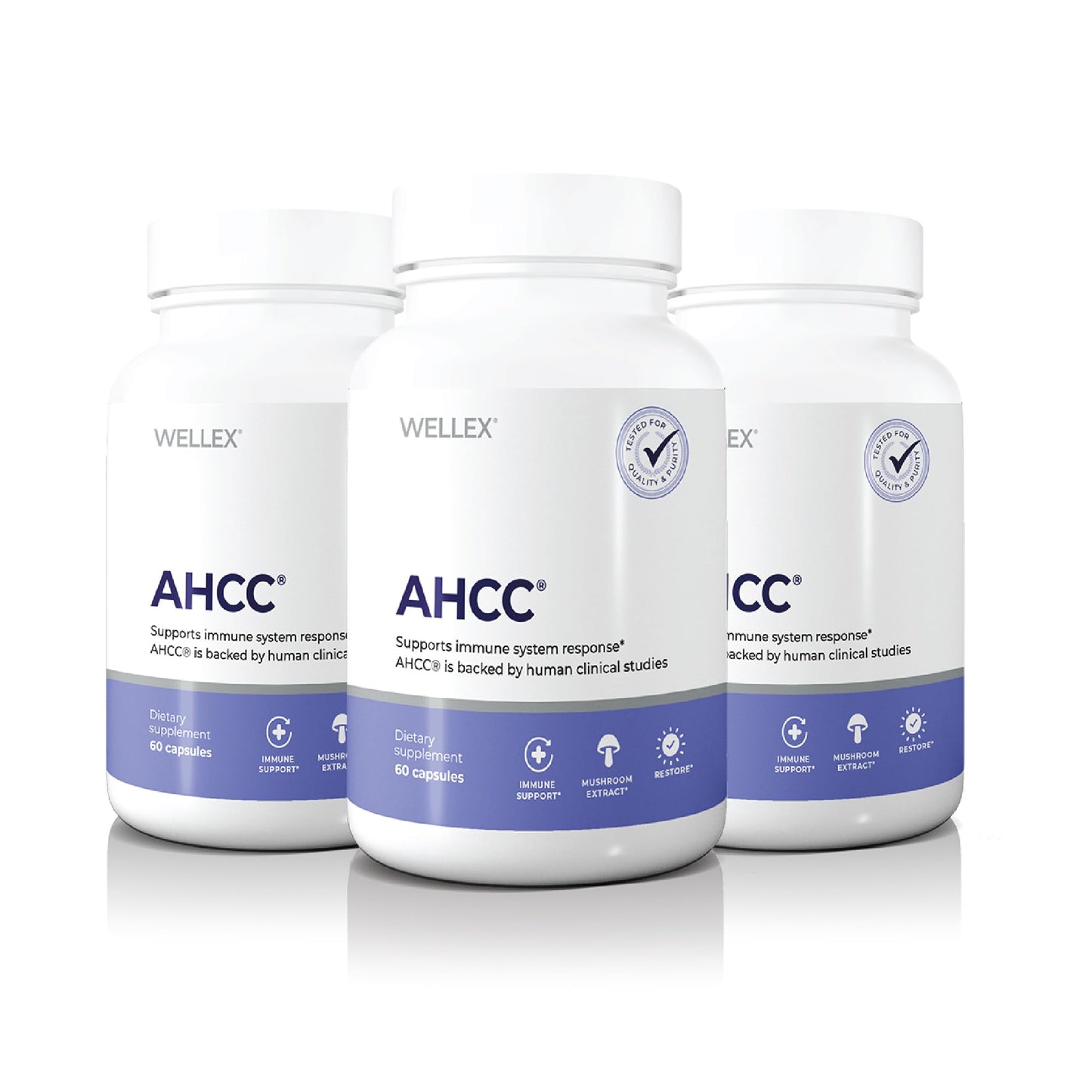 AHCC Supplement - Maximum Strength - Natural Immune Support Extract - Maintains Natural Killer Cell Activity - 20+ Human Research Studies - 60 Veggie Capsules (1 Pack)