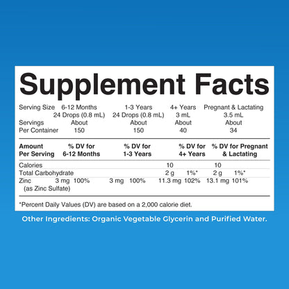 MaryRuth's Organic Liquid Zinc Supplement for Kids & Adults | Immune Support | Skin Health | Antioxidant | Cellular Metabolism | Zinc Sulfate | Vegan | Non-GMO | Sugar Free | Gluten Free | 4 oz