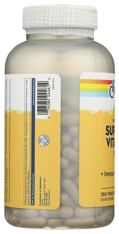 SOLARAY Super Bio Vitamin C 1000mg, Buffered, Two-Stage Timed Release with Bioflavonoids, Immune Support Supplement, High Absorption, Vegan, 60-Day Guarantee – 250 VegCaps