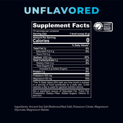 REDMOND Re-Lyte Sugar Free Electrolyte Powder Mix (Strawberry Lemonade) | Zero Sugar Electrolytes, Hydration Powder