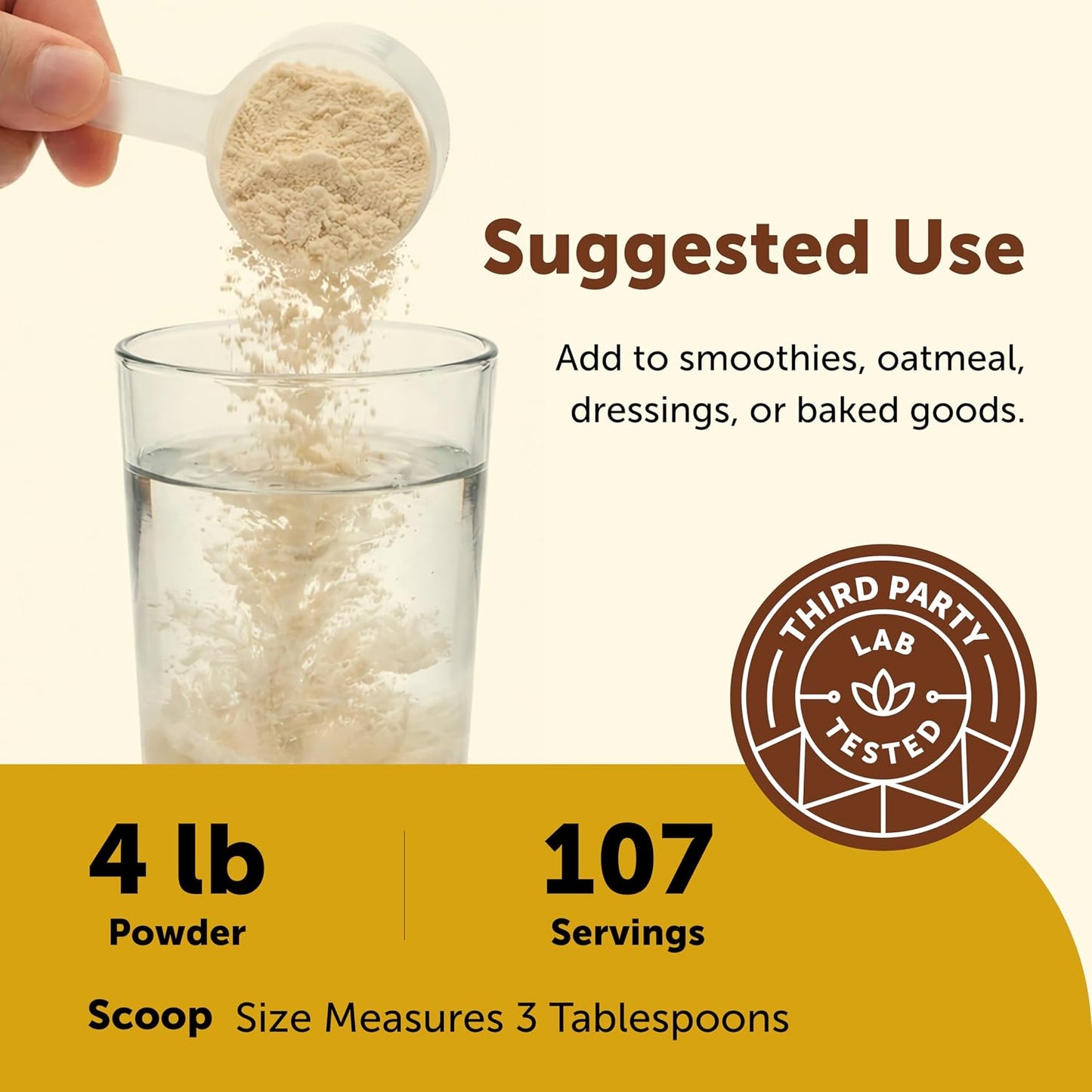 Micro Ingredients Pure Peanut Butter Powder, 4 lb | Made from Fresh Roasted Peanuts | No Added Sugar or Salt | 10g Plant-Based Protein 10% DV, 88% Less Fat | 107 Servings | Non GMO