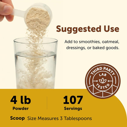 Micro Ingredients Pure Peanut Butter Powder, 4 lb | Made from Fresh Roasted Peanuts | No Added Sugar or Salt | 10g Plant-Based Protein 10% DV, 88% Less Fat | 107 Servings | Non GMO