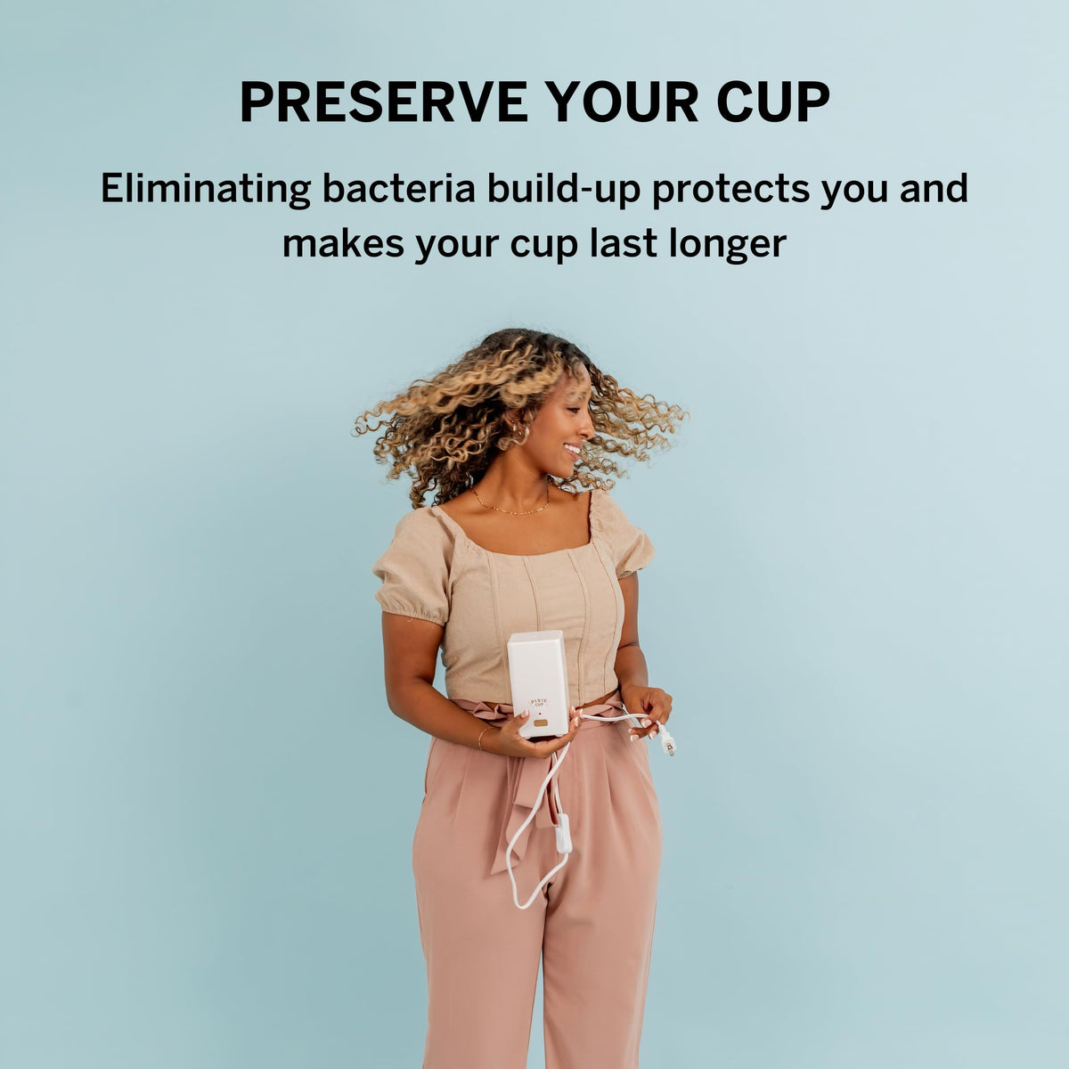 Pixie Menstrual Cup Sterilizer Cleaner Machine - The Only Hinged Lid Steamer & Drying Stand