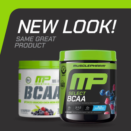 MusclePharm Essentials BCAA Powder, Pre & Post Workout Recovery Drink, Supports Muscle Recovery & Energy, Essential Amino Acids, 30 Serv, Fruit Punch