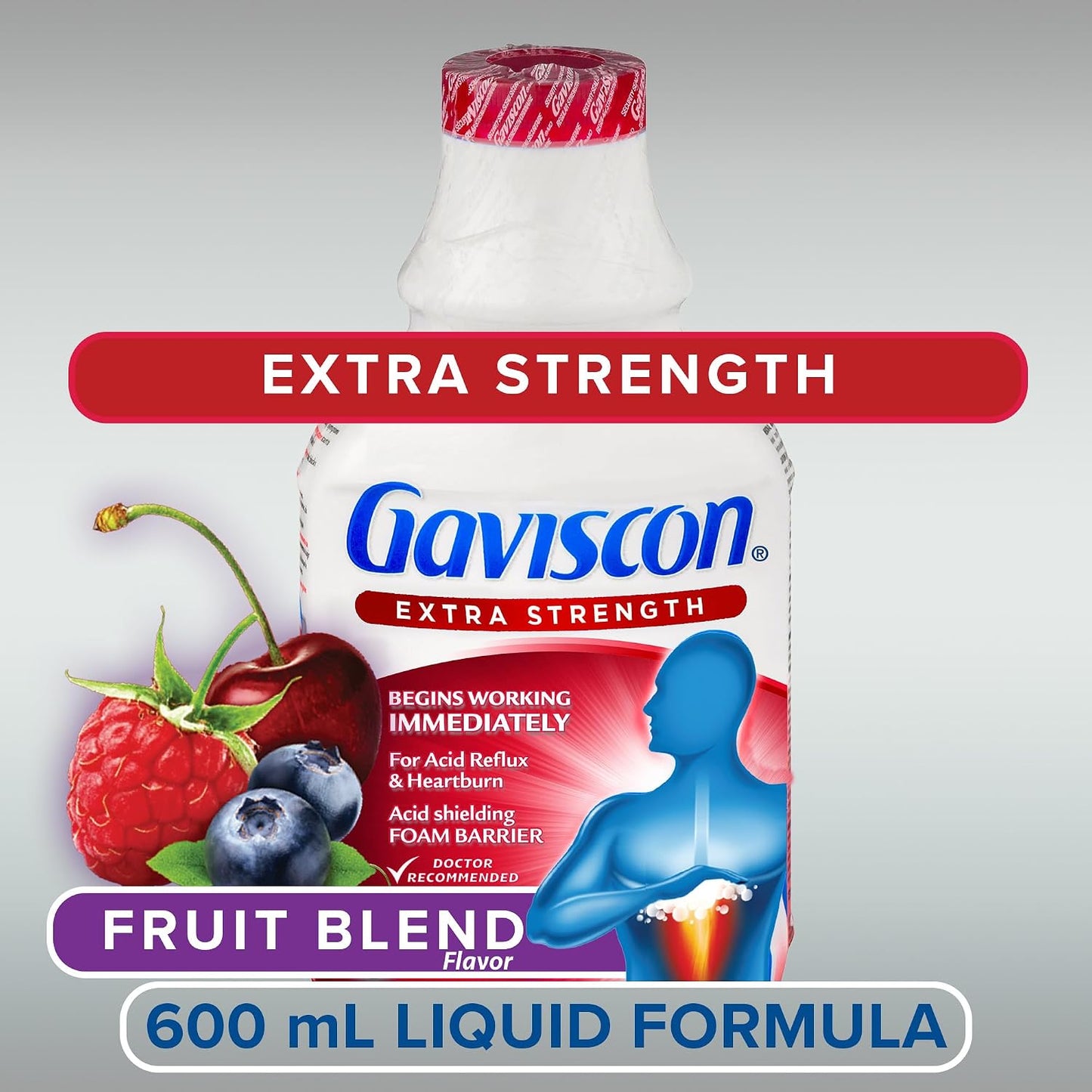 Gaviscon Heartburn Relief, Extra Strength Liquid Fruit 600 ml