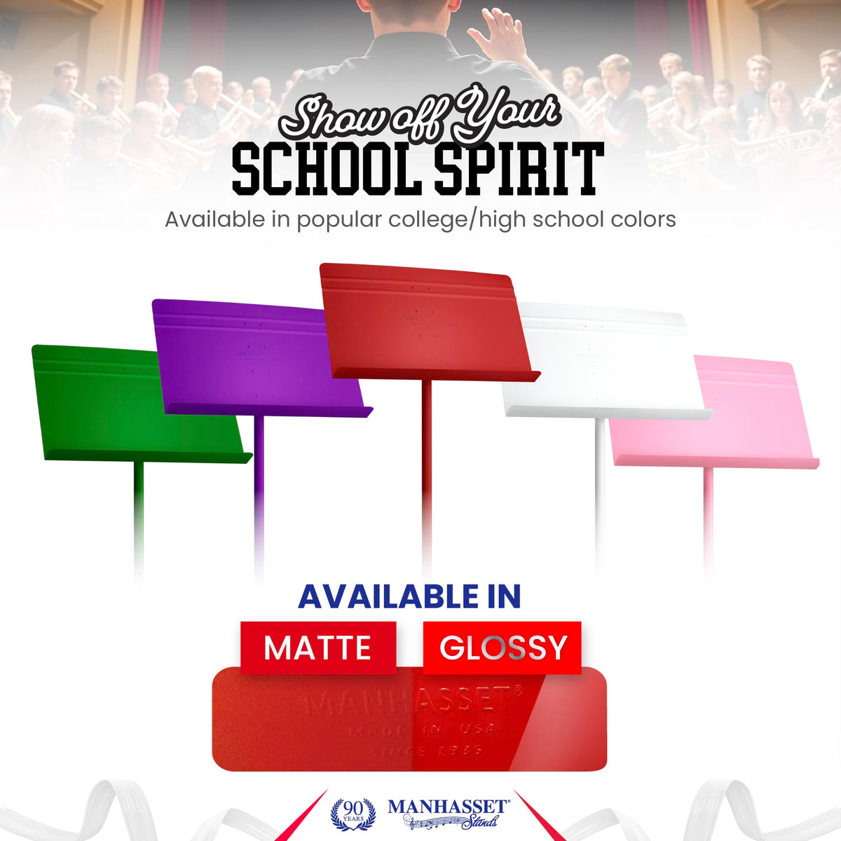 Manhasset Music Stand for Sheet Music - 48 Symphony Model - Long Lasting, Durable Manhasset Stand - Adjustable Height - 26" to 48" - Made in the USA