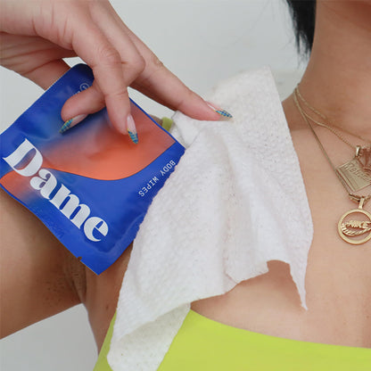 Dame Products Body Wipes - Cleansing and Nourishing - pH-Balanced Formulated with Aloe