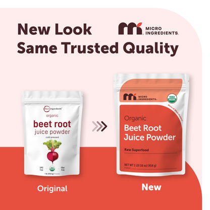 Micro Ingredients Organic Beet Root Juice Powder, 1 Pound | Water Soluble, Raw Beet Supplement | Powder Drink Mix for Smoothies & Recipes | Non-GMO, Vegan Friendly, Plant Based