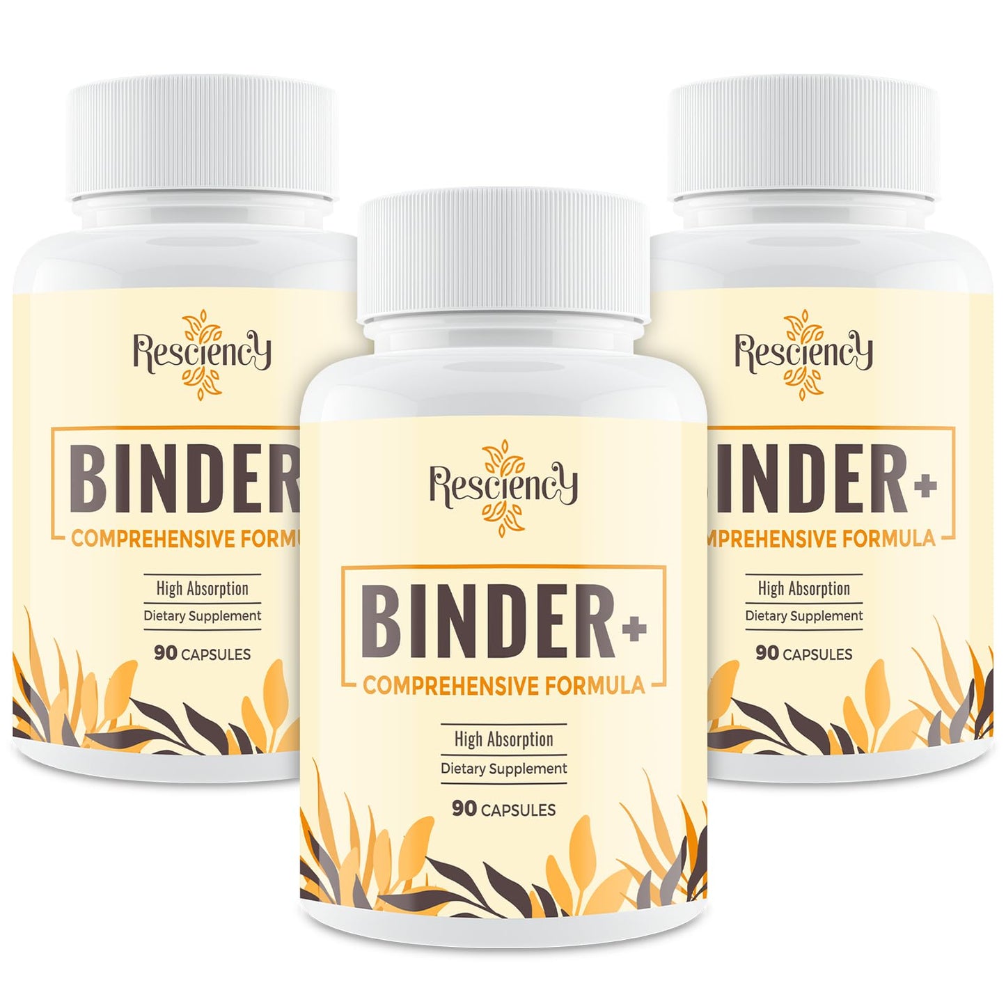 Resciency Detox Binder Supplement – Activated Charcoal, Zeolite, Bentonite Clay, Milk Thistle, Proprietary Blends - Liver & Gut, Max Absorption, 90 Vegan Capsules