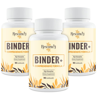 Resciency Detox Binder Supplement – Activated Charcoal, Zeolite, Bentonite Clay, Milk Thistle, Proprietary Blends - Liver & Gut, Max Absorption, 90 Vegan Capsules
