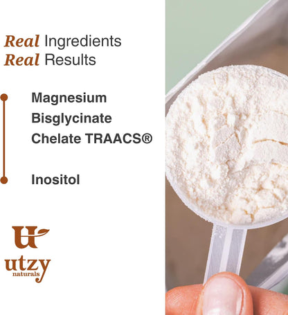 Utzy Naturals Magnositol | Magnesium Glycinate & Inositol | 30 Servings