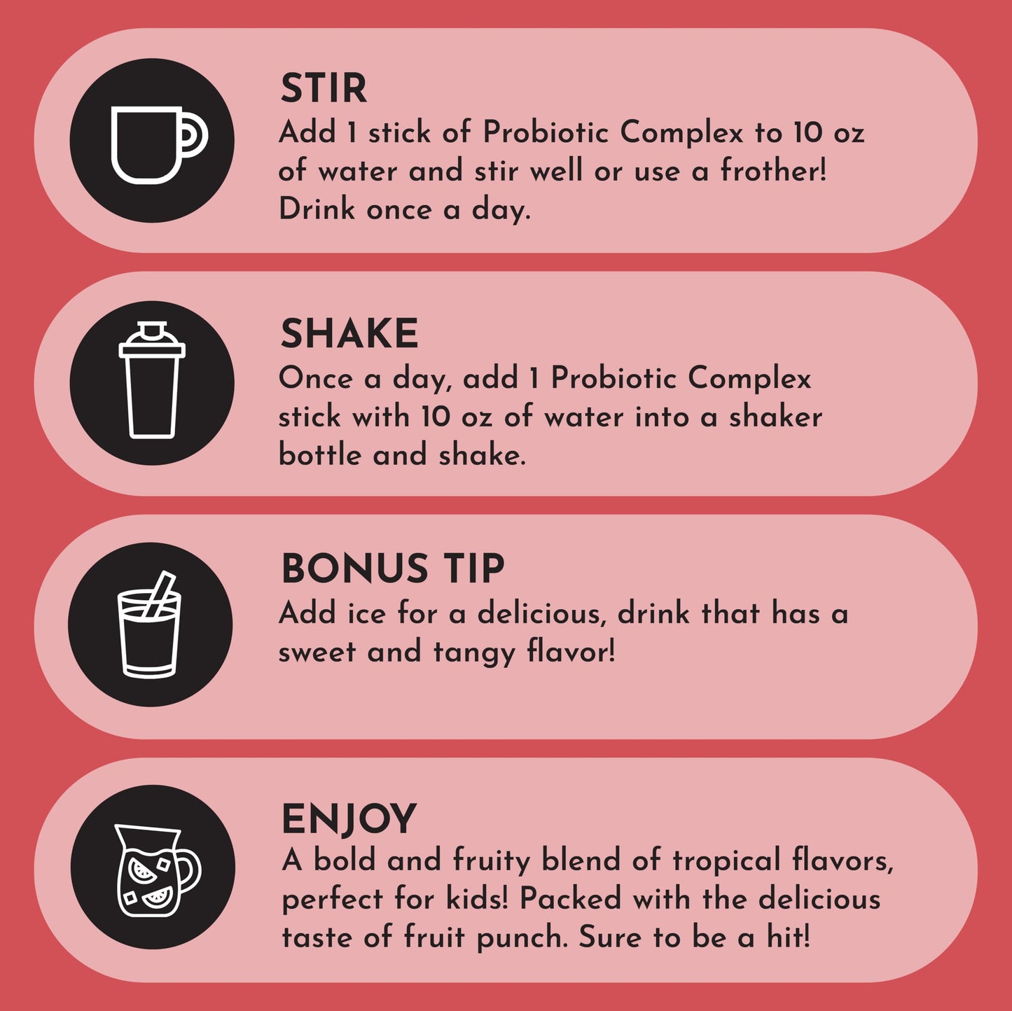 JUST INGREDIENTS Elderberry Lemonade 3-in-1 Probiotic Complex - Prebiotics, Probiotics & Postbiotics - 30 Sticks