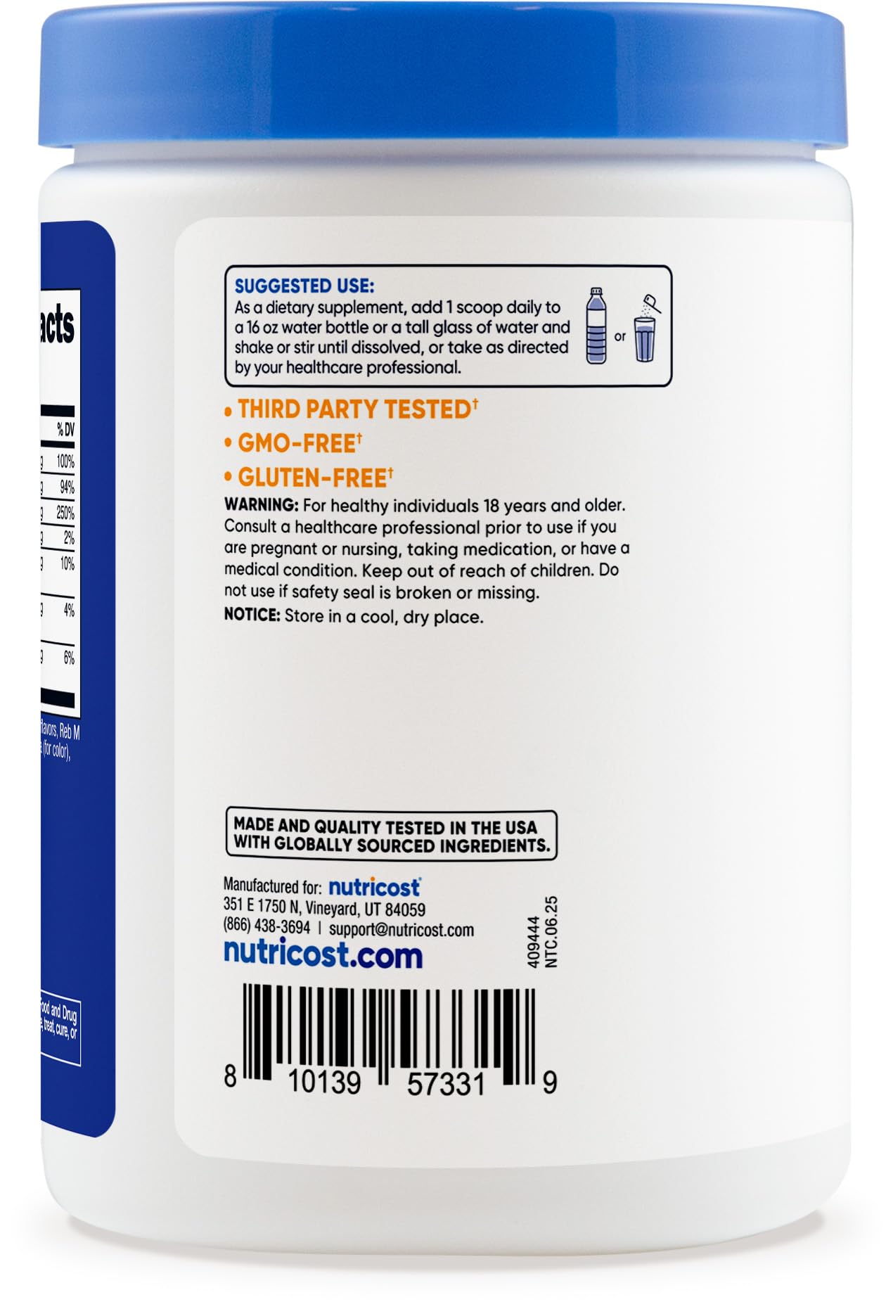 Nutricost Electrolyte Complex Powder (120 Servings, Fruit Punch) | Hydration Supplement Drink Mix with Vitamins and Minerals