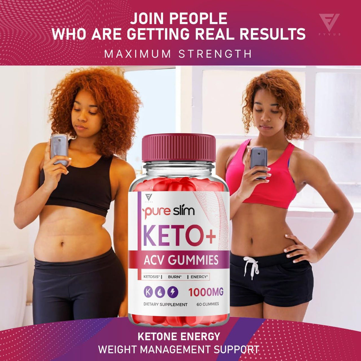 (5 Pack) Pure Slim Keto ACV Gummies, Pure Slim Keto ACV Gummies Advanced Weight